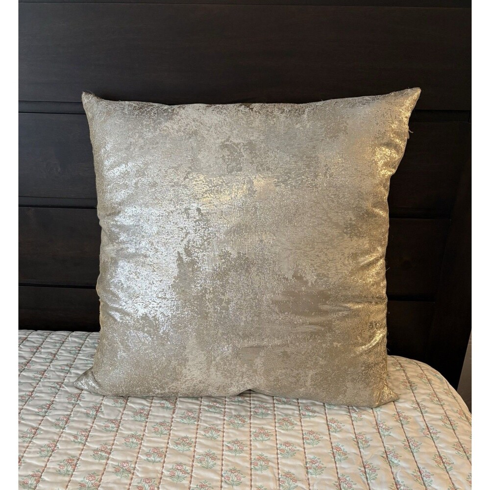 Gold 24X24 White Duck Feathers Pillow 100% Cotton Cover
